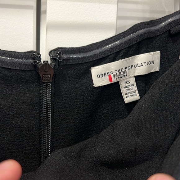 DRESS THE POPULATION Women's Vada Dress Size XS In Black - Picture 10 of 10